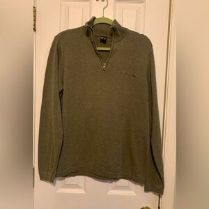 Nautical Jeans olive half-zip sweater, size M